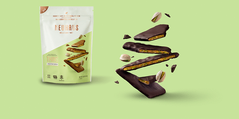 Neuhaus Chocolates Thins Pistache