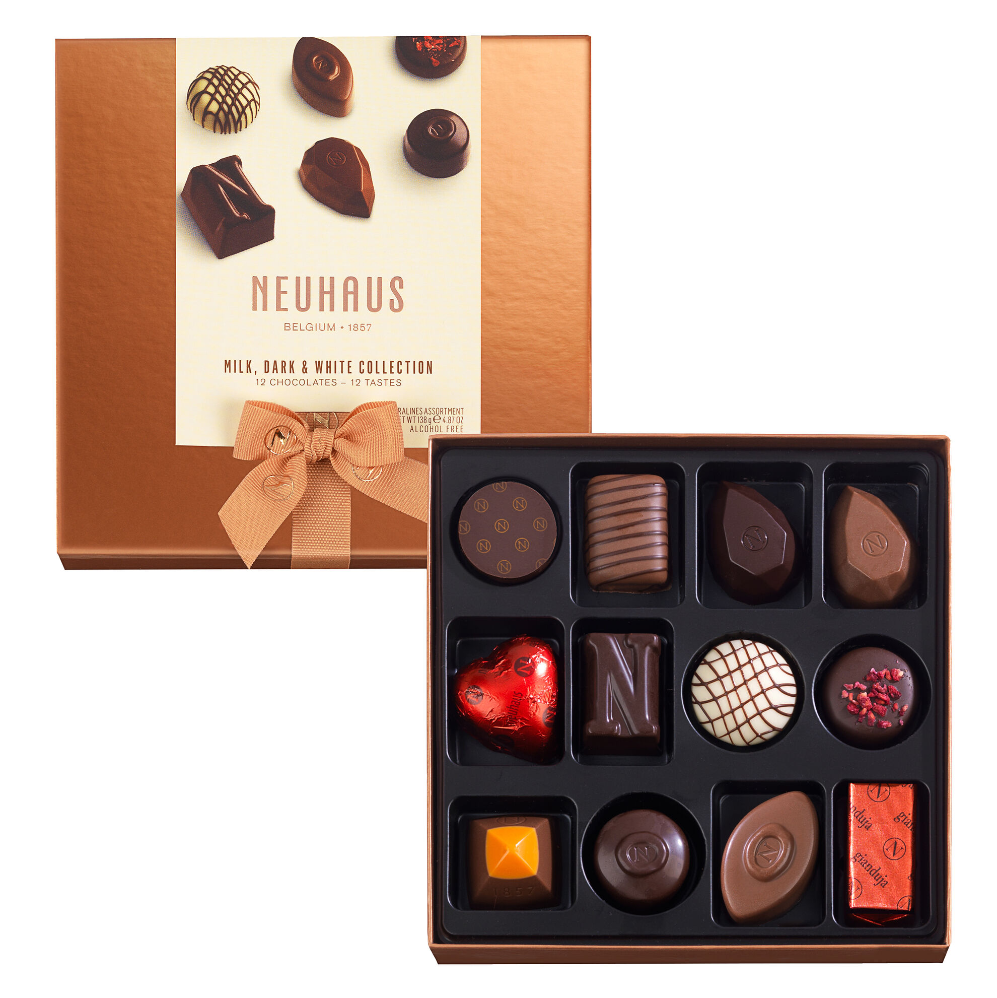 Neuhaus Discovery Collection: Milk, Dark, White Chocolate Assortment 12 pcs image number 01