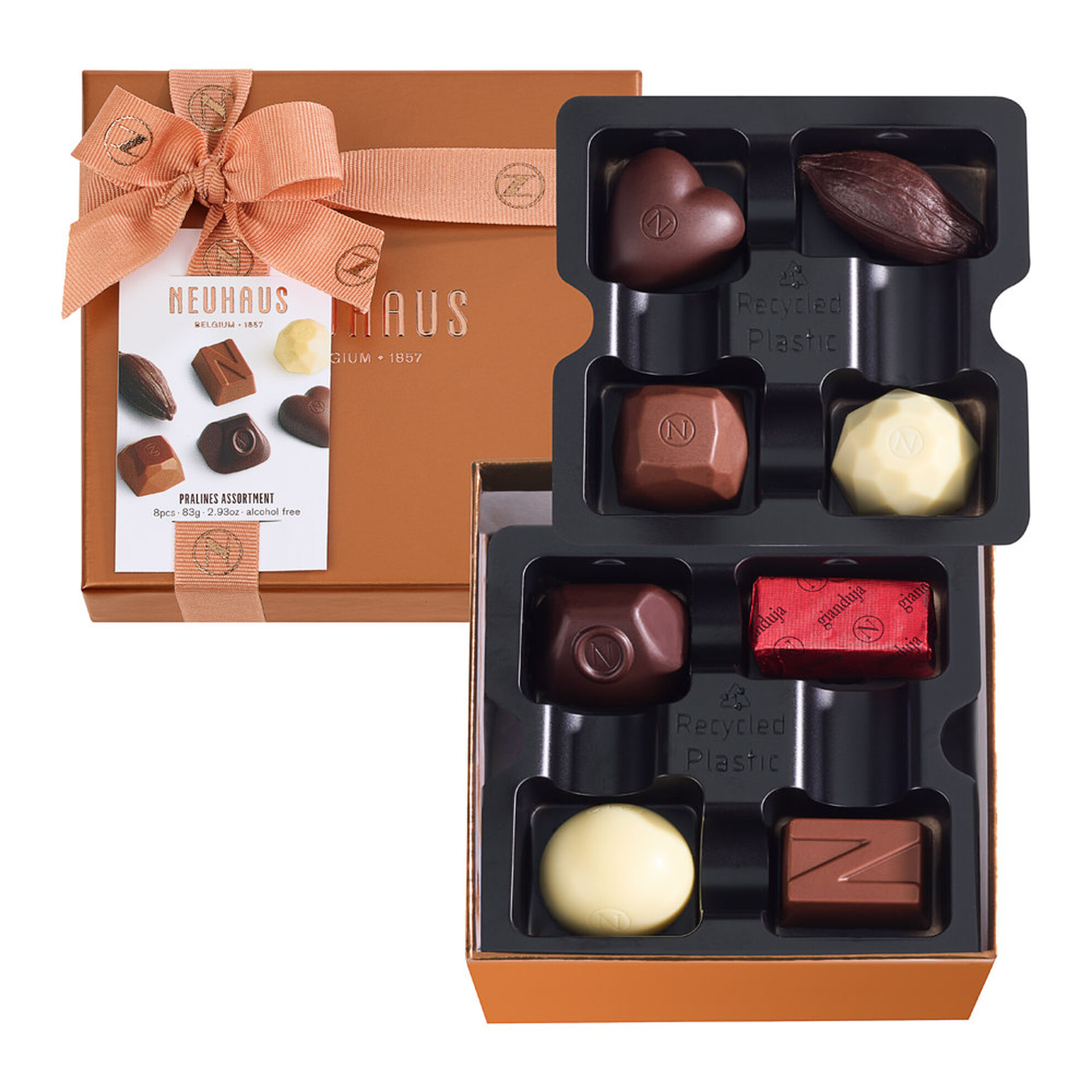 Small Square Gift Box With Ribbon 8 pcs image number 01