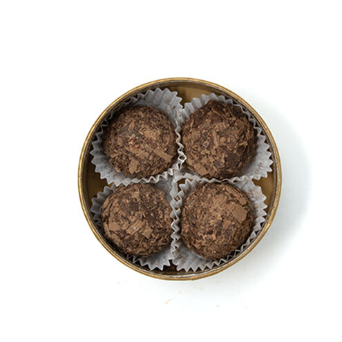 Dark Chocolate Truffles in Round Box 4 pcs image number 21