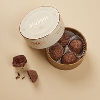 Dark Chocolate Truffles in Round Box Small