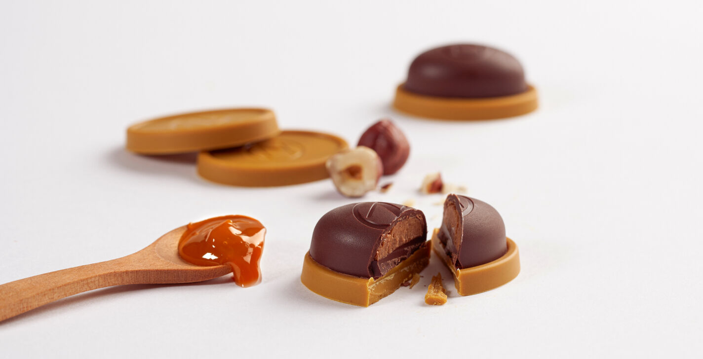 Neuhaus Chocolates Hazelnut Pralin&eacute; + Caramel