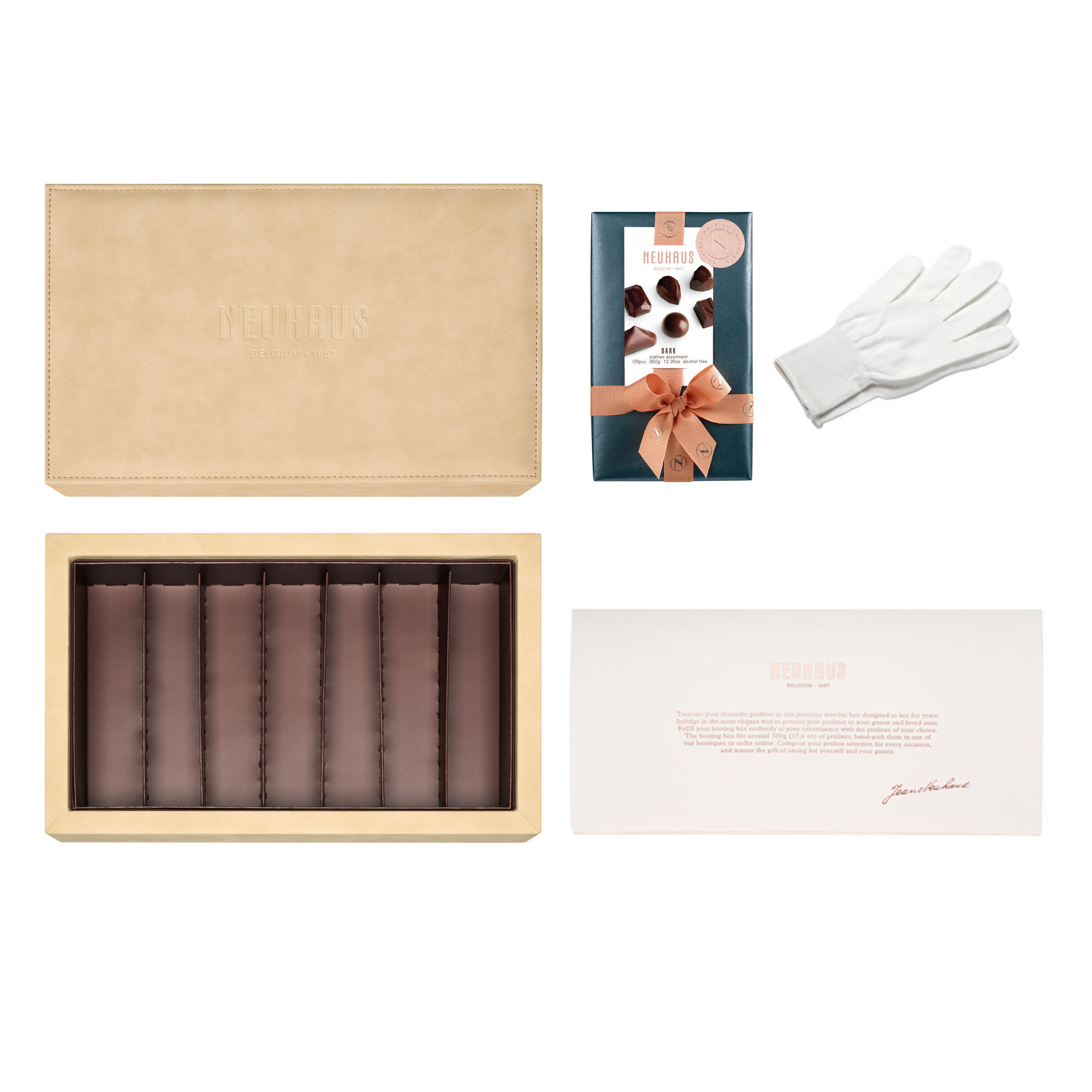 Coffret de Pr&eacute;sentation + Ballotin chocolats noirs 350 g image number 01
